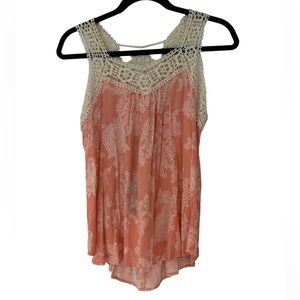 NWT - pink with lace flowy tank - purchased from small boutique in LBNY